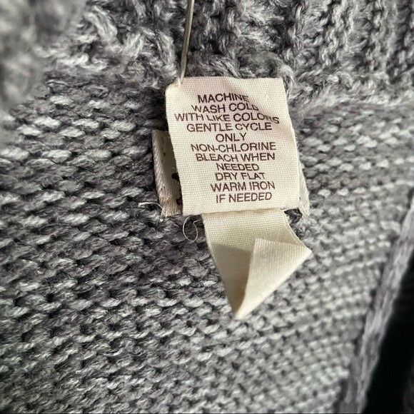 Mudd Y2K Sweater Vest Vintage Gray Shawl Collar Fall Sweater Shrug Size Medium - Picture 8 of 11